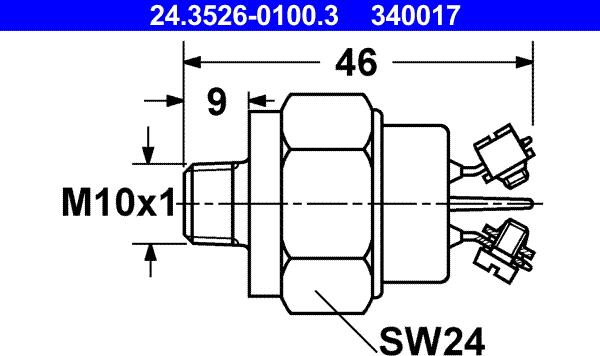 ATE 24.3526-0100.3 - Выключатель фонаря сигнала торможения autosila-amz.com