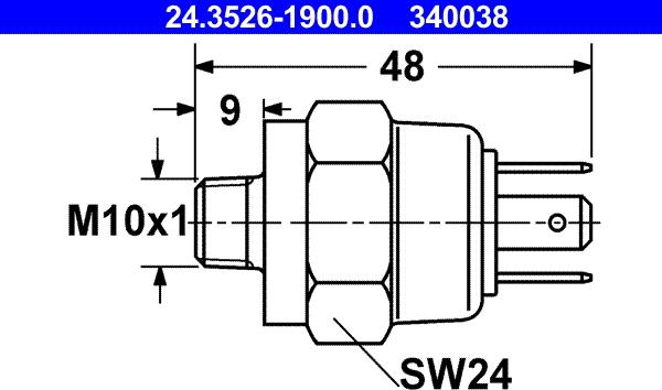 ATE 24.3526-1900.0 - Выключатель фонаря сигнала торможения autosila-amz.com