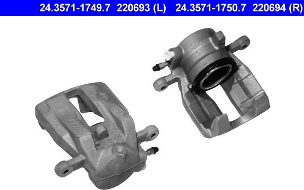 ATE 24.3571-1750.7 - Тормозной суппорт autosila-amz.com