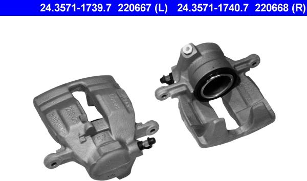 ATE 24.3571-1740.7 - Тормозной суппорт autosila-amz.com