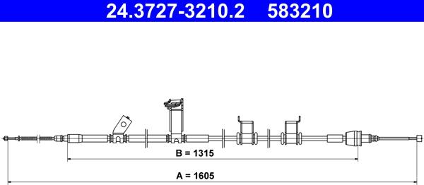 ATE 24.3727-3210.2 - Тросик, cтояночный тормоз autosila-amz.com