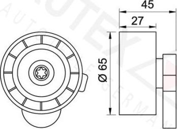 Autex 641904 - Ролик, поликлиновый ремень autosila-amz.com