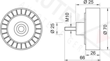 Autex 641479 - Ролик, поликлиновый ремень autosila-amz.com