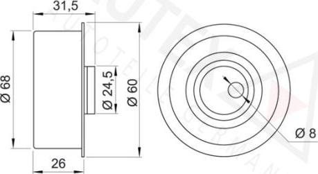 Autex 641602 - Натяжной ролик, зубчатый ремень ГРМ autosila-amz.com