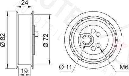 Autex 641106 - Натяжной ролик, зубчатый ремень ГРМ autosila-amz.com