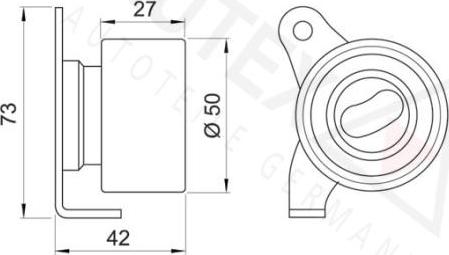 Autex 641810 - Натяжной ролик, зубчатый ремень ГРМ autosila-amz.com