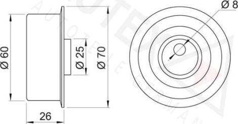 Autex 641358 - Натяжной ролик, зубчатый ремень ГРМ autosila-amz.com