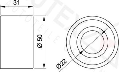 Autex 641310 - Направляющий ролик, зубчатый ремень ГРМ autosila-amz.com