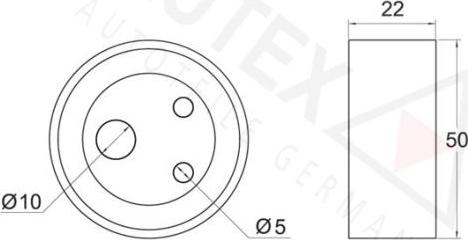 Autex 641318 - Натяжной ролик, зубчатый ремень ГРМ autosila-amz.com