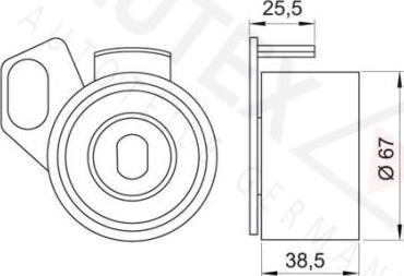 Autex 641258 - Натяжной ролик, зубчатый ремень ГРМ autosila-amz.com