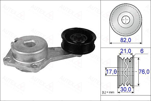 Autex 654951 - Натяжитель, поликлиновый ремень autosila-amz.com