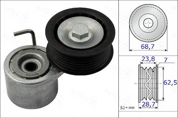 Autex 654965 - Натяжитель, поликлиновый ремень autosila-amz.com