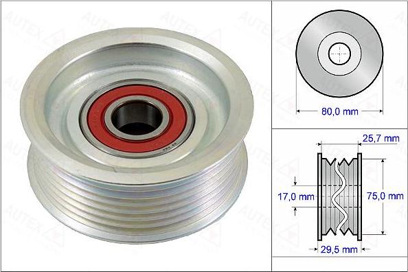 Autex 654909 - Ролик, поликлиновый ремень autosila-amz.com