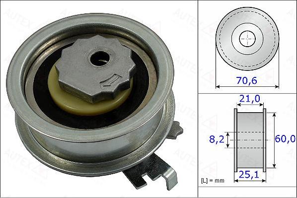 Autex 654922 - Натяжной ролик, зубчатый ремень ГРМ autosila-amz.com