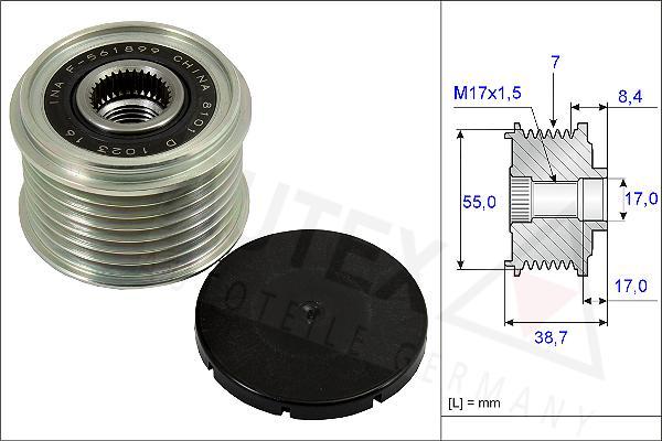 Autex 654853 - Шкив генератора, муфта autosila-amz.com