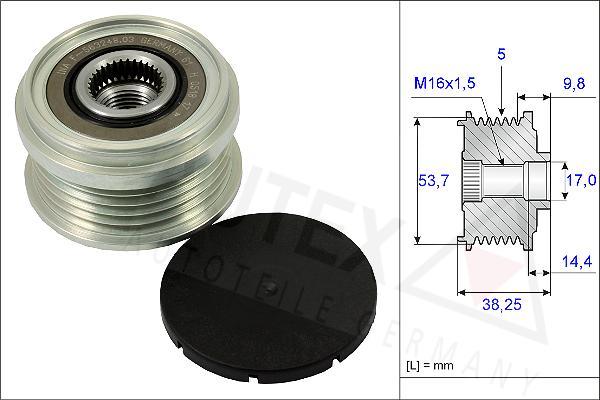 Autex 654870 - Шкив генератора, муфта autosila-amz.com