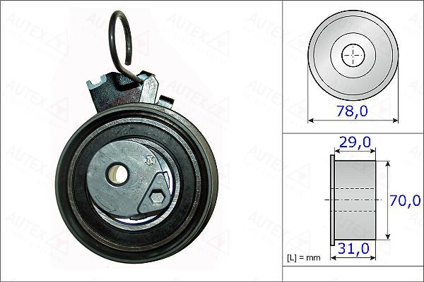 Autex 654871 - Натяжной ролик, зубчатый ремень ГРМ autosila-amz.com