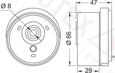 Autex 654237 - Натяжной ролик, зубчатый ремень ГРМ autosila-amz.com