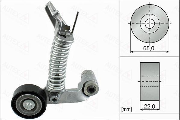 Autex 655154 - Натяжитель, поликлиновый ремень autosila-amz.com