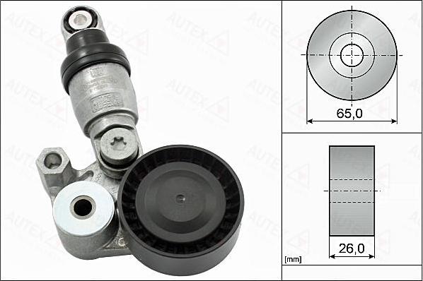 Autex 655131 - Натяжитель, поликлиновый ремень autosila-amz.com