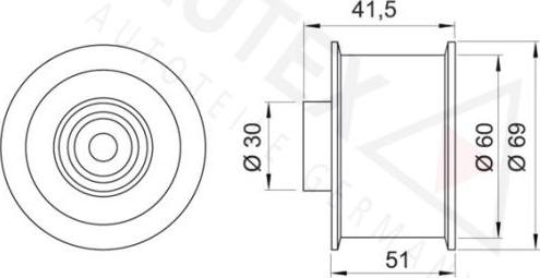 Autex 651984 - Направляющий ролик, зубчатый ремень ГРМ autosila-amz.com
