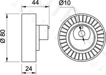 Autex 651496 - Ролик, поликлиновый ремень autosila-amz.com