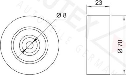 Autex 651179 - Ролик, поликлиновый ремень autosila-amz.com