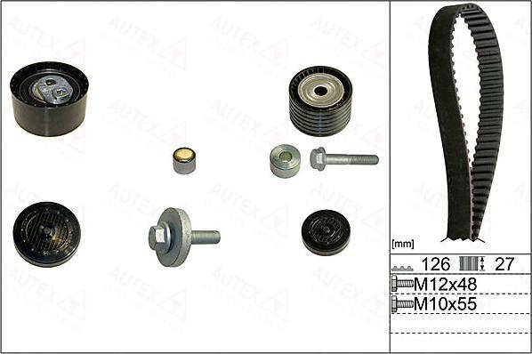 Autex 702920 - Комплект зубчатого ремня ГРМ autosila-amz.com