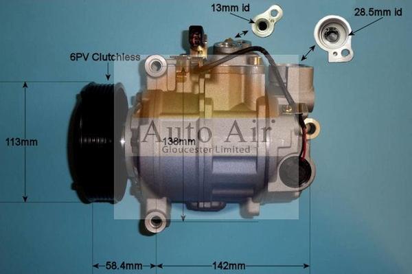 Auto Air Gloucester 14-9691P - Компрессор кондиционера autosila-amz.com