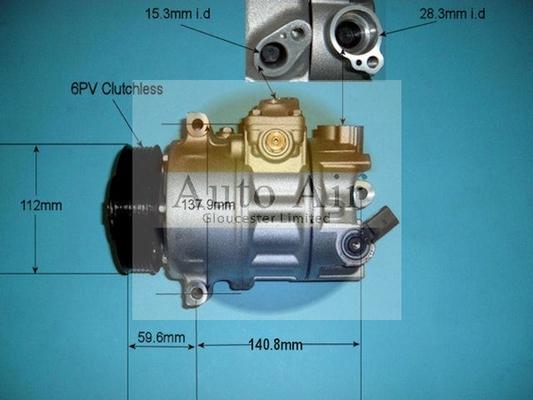 Auto Air Gloucester 14-9698P - Компрессор кондиционера autosila-amz.com