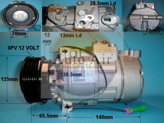 Auto Air Gloucester 14-9692P - Компрессор кондиционера autosila-amz.com