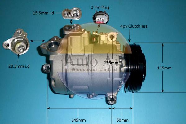 Auto Air Gloucester 14-9653p - Компрессор кондиционера autosila-amz.com