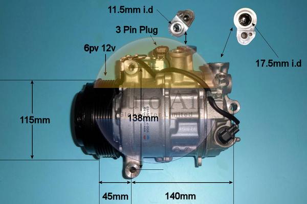 Auto Air Gloucester 14-9667P - Компрессор кондиционера autosila-amz.com