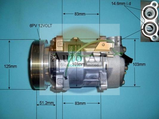 Auto Air Gloucester 14-9686 - Компрессор кондиционера autosila-amz.com