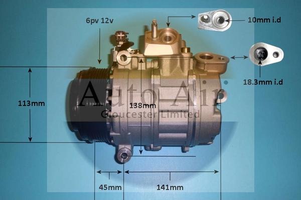 Auto Air Gloucester 14-9790P - Компрессор кондиционера autosila-amz.com