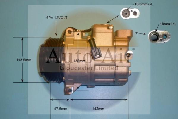 Auto Air Gloucester 14-9740P - Компрессор кондиционера autosila-amz.com