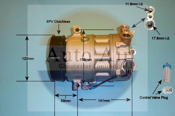 Auto Air Gloucester 14-9742p - Компрессор кондиционера autosila-amz.com