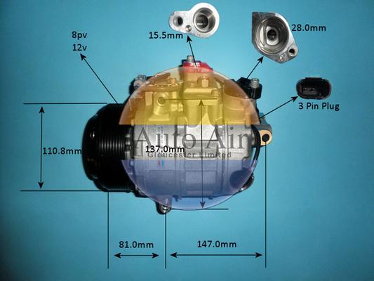 Auto Air Gloucester 14-9754P - Компрессор кондиционера autosila-amz.com