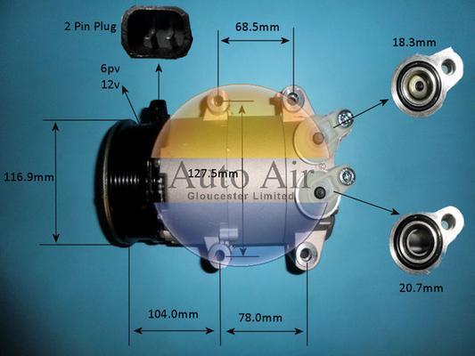 Auto Air Gloucester 14-9763P - Компрессор кондиционера autosila-amz.com