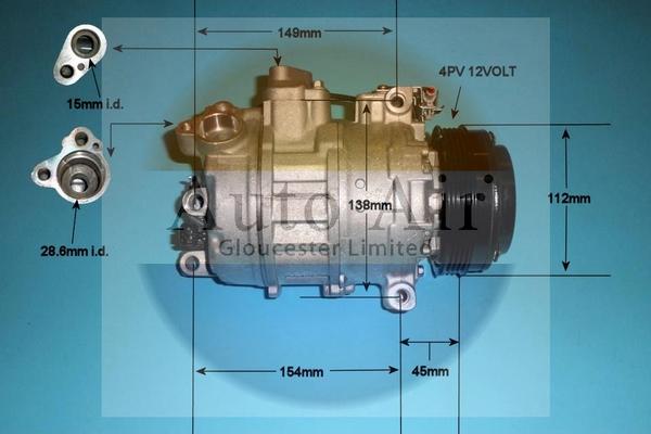 Auto Air Gloucester 14-9767P - Компрессор кондиционера autosila-amz.com