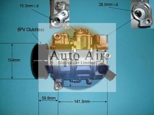 Auto Air Gloucester 14-9703R - Компрессор кондиционера autosila-amz.com