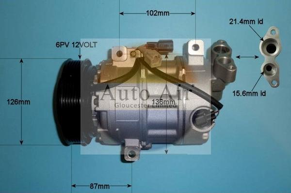 Auto Air Gloucester 14-9733P - Компрессор кондиционера autosila-amz.com