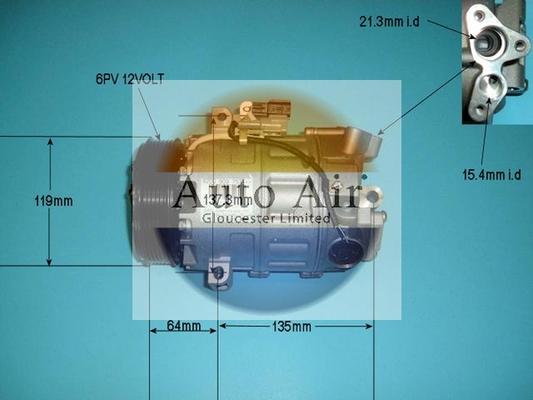 Auto Air Gloucester 14-9732 - Компрессор кондиционера autosila-amz.com