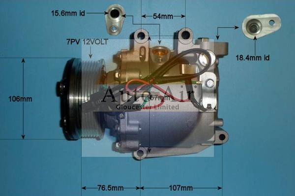 Auto Air Gloucester 14-4992P - Компрессор кондиционера autosila-amz.com