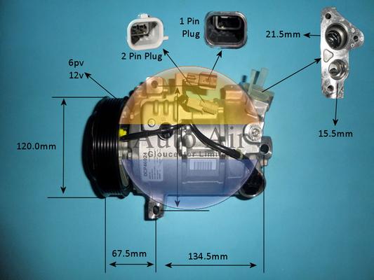 Auto Air Gloucester 14-4905 - Компрессор кондиционера autosila-amz.com