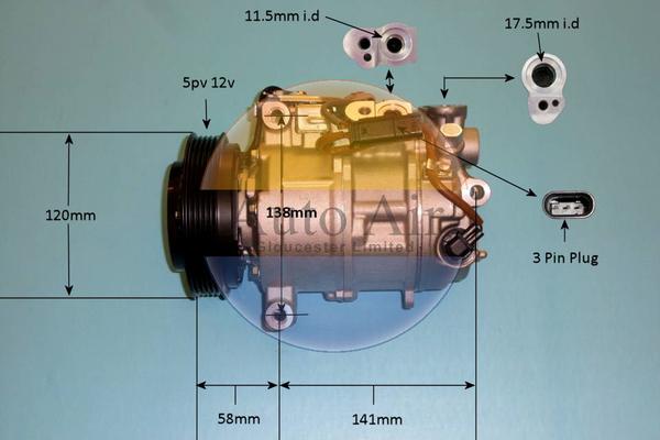 Auto Air Gloucester 14-5973P - Компрессор кондиционера autosila-amz.com