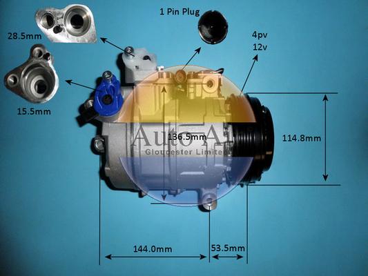 Auto Air Gloucester 14-6468P - Компрессор кондиционера autosila-amz.com