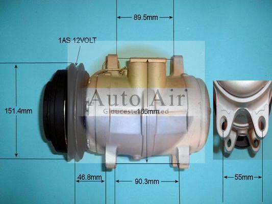 Auto Air Gloucester 14-6096R - Компрессор кондиционера autosila-amz.com