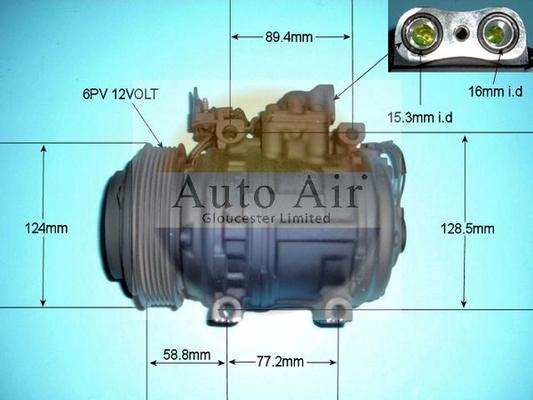 Auto Air Gloucester 14-6240R - Компрессор кондиционера autosila-amz.com