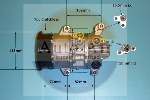 Auto Air Gloucester 14-6208P - Компрессор кондиционера autosila-amz.com